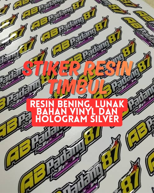 Stiker Timbul Resin Lunak