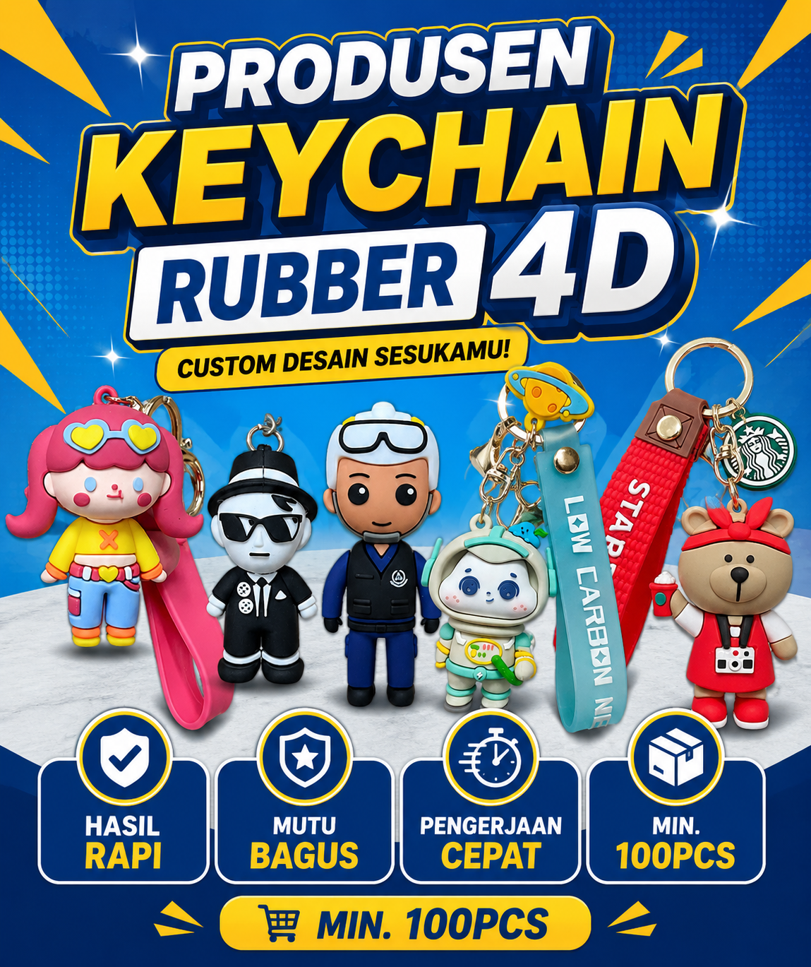 Keychain Rubber 4D